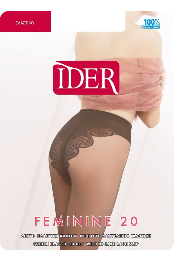FEMININE 20DEN ΛΕΠΤΟ ΔΙΑΦΑΝΟ ΗΜΙΜΑΤ ΕΛΑΣΤΙΚΟ ΚΑΛΣΟΝ ΜΕ ΠΑΡΤΟ ΔΑΝΤΕΛΕΝΙΟ ΚΙΛΟΤΑΚΙ