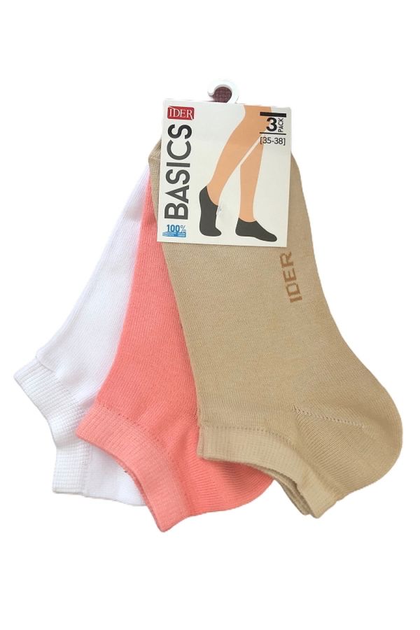 3-PACK UNISEX ΚΟΦΤΗ ΒΑΜΒΑΚΕΡΗ ΚΑΛΤΣΑ ΑΣΤΡΑΓΑΛΟΥ ΜΟΝΟΧΡΩΜΗ