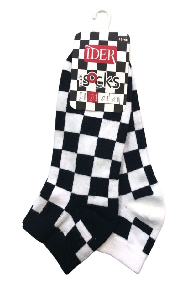 2-PACK UNISEX ΗΜΙΚΟΝΤΗ ΚΑΛΤΣΑ ΑΣΤΡΑΓΑΛΟΥ ΒΑΜΒΑΚΕΡΗ ΣΧΕΔΙΟ ΣΚΑΚΙ