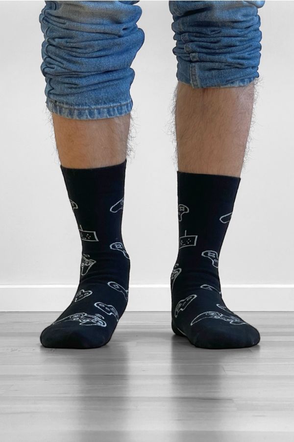 UNISEX ΒΑΜΒΑΚΟΛΥΚΡΑ ΚΑΛΤΣΑ ΜΕ ΣΧΕΔΙΟ GAMING