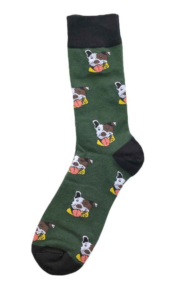 UNISEX ΒΑΜΒΑΚΟΛΥΚΡΑ ΚΑΛΤΣΑ ΜΕ ΣΧΕΔΙΟ PITBULLS