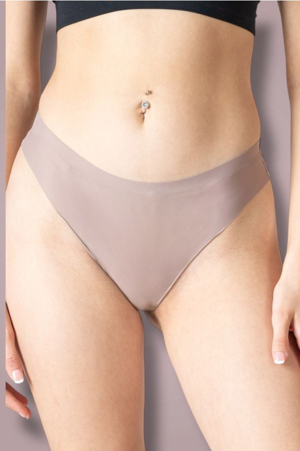 3-PACK ΓΥΝΑΙΚΕΙΟ LASER CUT BRAZILIAN ΣΛΙΠ ΜΟΝΟΧΡΩΜΟ ΜΕ ΒΑΜΒΑΚΕΡΟ ΚΑΒΑΛΑΚΙ