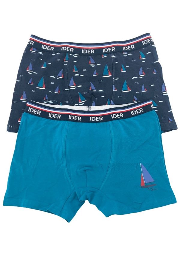 2-PACK ΑΓΟΡΙΣΤΙΚΟ BOXER ΒΑΜΒΑΚΕΡΟ ΜΕ ΕΞΩΤΕΡΙΚΟ ΛΑΣΤΙΧΟ ΚΑΙ ΣΧΕΔΙΟ ΚΑΡΑΒΙΑ