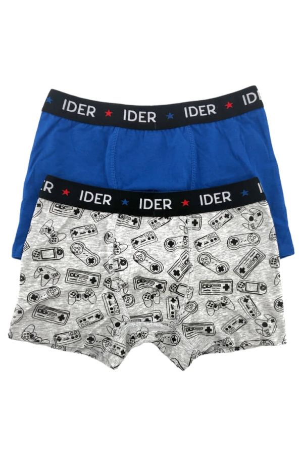 2-PACK ΑΓΟΡΙΣΤΙΚΟ BOXER ΒΑΜΒΑΚΕΡΟ ΜΕ ΕΞΩΤΕΡΙΚΟ ΛΑΣΤΙΧΟ ΚΑΙ ΣΧΕΔΙΟ ΚΟΝΣΟΛΕΣ ΠΑΙΧΝΙΔΙΩΝ