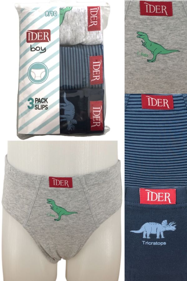 3-PACK ΑΓΟΡΙΣΤΙΚΟ ΣΛΙΠ ΜΕ ΕΣΩΤΕΡΙΚΟ ΛΑΣΤΙΧΟ ΚΑΙ ΤΥΠΩΜΑ ΔΕΙΝΟΣΑΥΡΟΙ ΚΑΙ ΡΙΓΕ