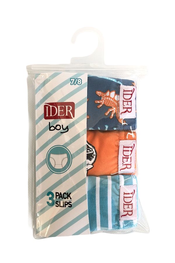 3-PACK ΑΓΟΡΙΣΤΙΚΟ ΣΛΙΠ ΒΑΜΒΑΚΕΡΟ ΜΕ ΕΣΩΤΕΡΙΚΟ ΛΑΣΤΙΧΟ ΚΑΙ ΣΧΕΔΙΟ ΡΙΓΕ ΚΑΙ ΔΕΙΝΟΣΑΥΡΟΙ