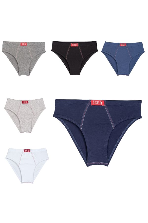 3-PACK BASICS ΑΓΟΡΙΣΤΙΚΟ ΒΑΜΒΑΚΕΡΟ ΣΛΙΠ ΜΕ ΕΣΩΤΕΡΙΚΟ ΛΑΣΤΙΧΟ ΜΟΝΟΧΡΩΜΑ