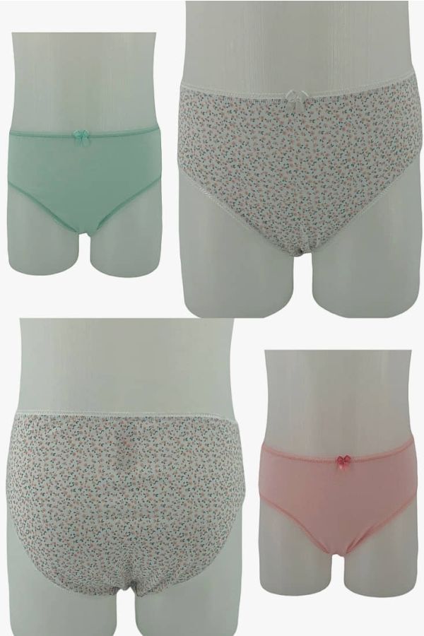 3-PACK ΚΟΡΙΤΣΙΣΤΙΚΟ ΣΛΙΠ ΒΑΜΒΑΚΕΡΟ ΜΕ ΣΧΕΔΙΑ FLORAL-ΠΟΥΑ