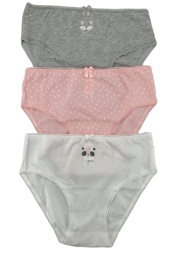 3-PACK ΚΟΡΙΤΣΙΣΤΙΚΟ ΣΛΙΠ ΒΑΜΒΑΚΕΡΟ ΜΕ ΣΧΕΔΙΑ ΑΛΕΠΟΥ-ΠΑΝΤΑ-ΠΟΥΑ