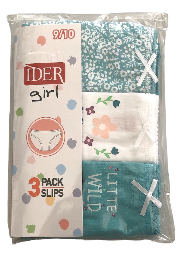 3-PACK ΚΟΡΙΤΣΙΣΤΙΚΟ ΣΛΙΠ ΒΑΜΒΑΚΕΡΟ ΜΕ ΤΥΠΩΜΑ FLORAL