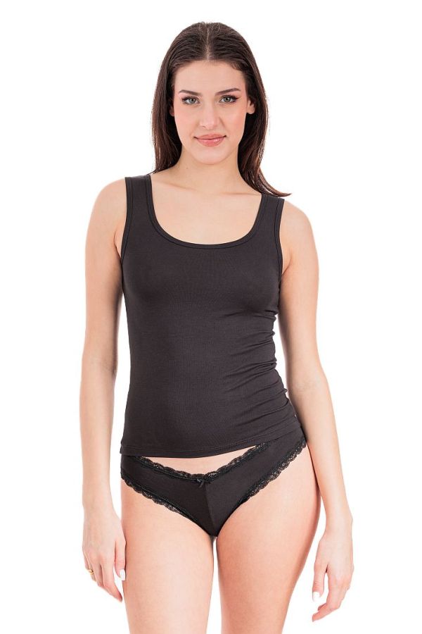 BAMBOO WOMAN TANK TOP WITH WIDE STRAPS