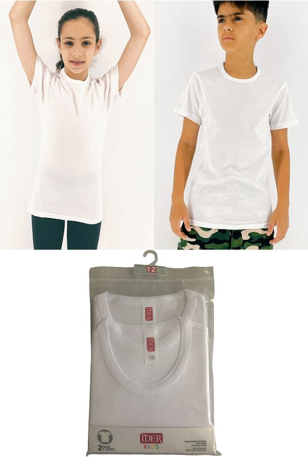 2-PACK ΠΑΙΔΙΚΗ ΒΑΜΒΑΚΕΡΗ ΦΑΝΕΛΑ ME KONTO MANIKI ΣΤΡΟΓΓΥΛΟ ΛΑΙΜΟ