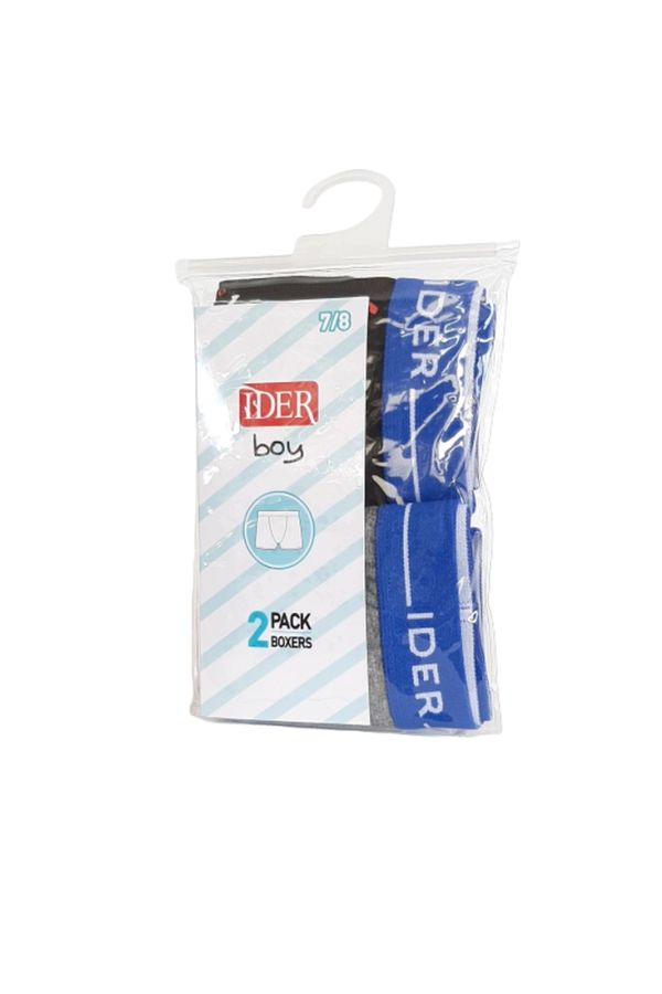 2-PACK ΑΓΟΡΙΣΤΙΚΟ BOXER ΒΑΜΒΑΚΕΡΟ ΜΕ ΕΞΩΤΕΡΙΚΟ ΛΑΣΤΙΧΟ ΚΑΙ ΣΧΕΔΙΟ ΚΕΡΑΥΝΟΥΣ ΚΑΙ ΜΟΝΟΧΡΩΜΟ