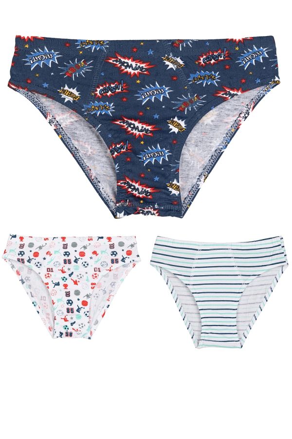 3-PACK ΑΓΟΡΙΣΤΙΚΟ ΣΛΙΠ ΒΑΜΒΑΚΕΡΟ ΜΕ ΕΣΩΤΕΡΙΚΟ ΛΑΣΤΙΧΟ ΚΑΙ ΣΧΕΔΙΟ ΡΙΓΕ/PLANET/ FOOTBALL