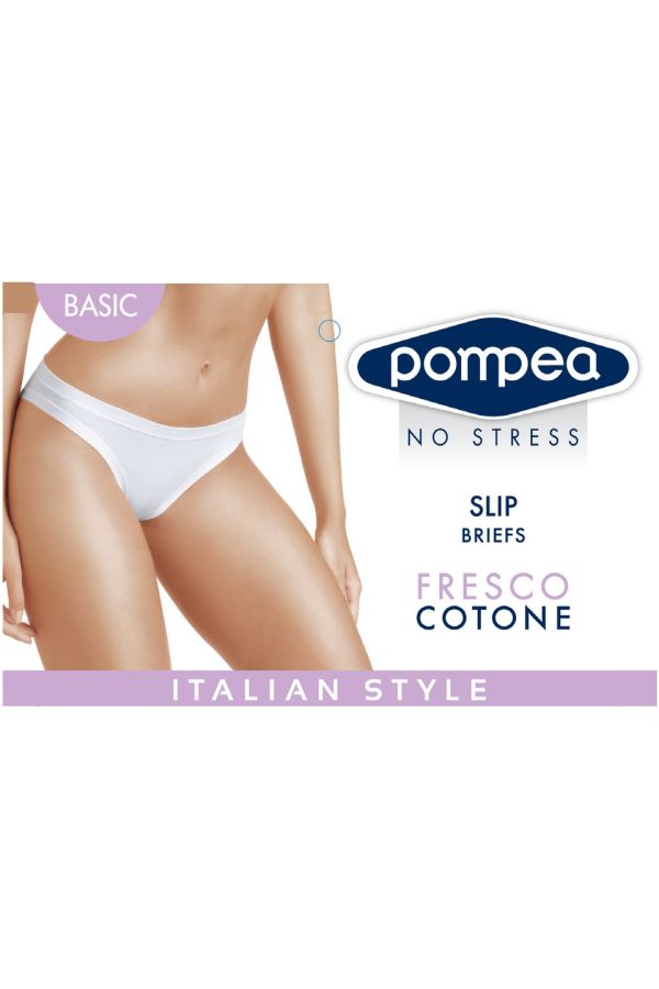 SLIP CLASSICO COTTON - ΣΛΙΠ ΓΥΝΑΙΚΕΙΟ ΑΠΟ ΕΛΑΣΤΙΚΟ ΒΑΜΒΑΚΙ TAI, ΚΛΑΣΣΙΚΟ