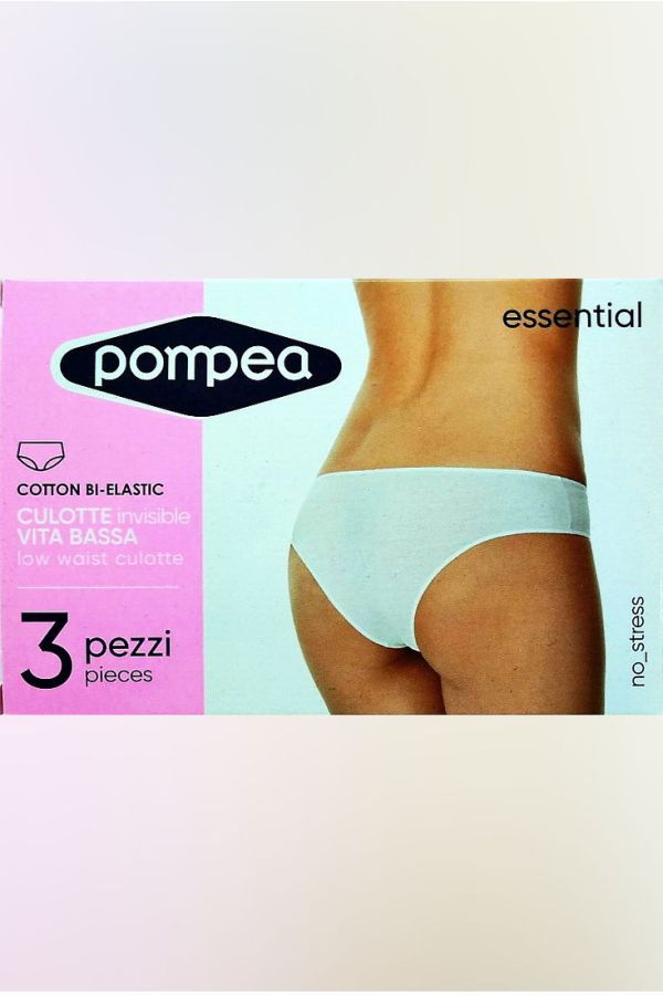 POMPEA CULOTTE - ΣΛΙΠ ΒΑΜΒΑΚΕΡΟ ΕΛΑΣΤΙΚΟ ΜΕ ΦΑΡΔΥ ΥΦΑΣΜΑ ΣΤΟ ΠΛΑΪ (3TMX)