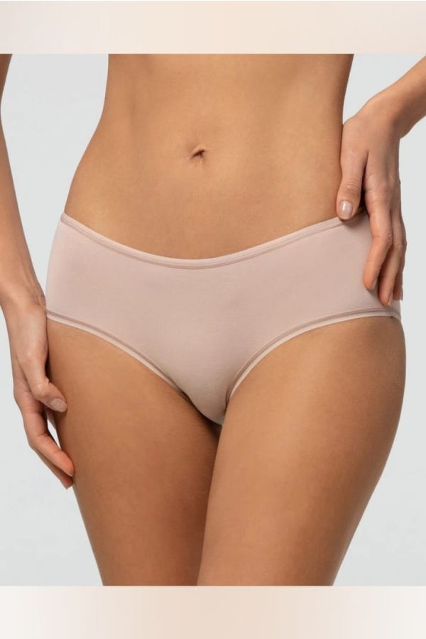 CULOTTE.COT.PLANET ΓΥΝΑΙΚΕΙΟ ΣΛΙΠ HIPSTER ΑΠΟ JERSEY ΟΡΓΑΝΙΚΟ ΒΑΜΒΑΚΙ GOTS ΠΙΣΤΟΠΟΙΗΣΗ ΦΑΡΔΥ ΣΤΟ ΠΛΑΙ ΜΕ ΕΠΙΠΕΔΑ ΤΕΛΕΙΩΜΑΤΑ ΠΟΥ ΔΕΝ ΕΡΕΘΙΖΟΥΝ ΤΗΝ ΕΠΙΔΕΡΜΙΔΑ