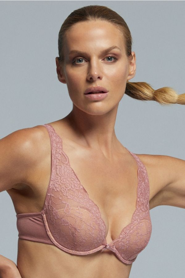 POMPEA ELIGERE - ΣΟΥΤΙΕΝ BRALETTE ΑΠΟ ΜΑΛΑΚΗ ΜΙΚΡΟΪΝΑ ΜΕ ΔΑΝΤΕΛΑ, ΜΕ ΕΛΑΦΡΙΑ ΕΝΙΣΧΥΣΗ ΚΙ ΑΦΑΙΡΟΥΜΕΝΑ CUPS