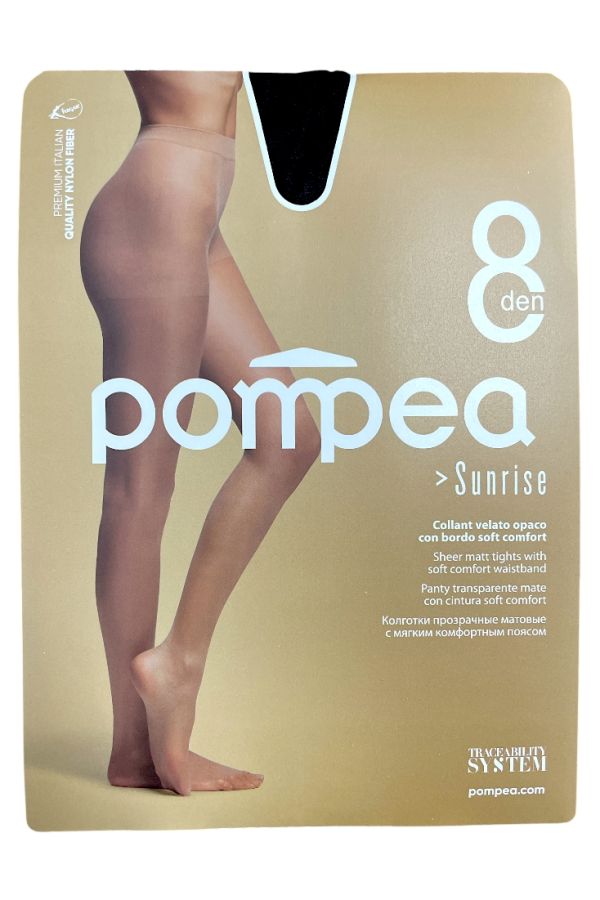 POMPEA SUNRISE 8 DEN - ΠΟΛΥ ΛΕΠΤΟ ΕΛΑΣΤΙΚΟ ΚΑΛΣΟΝ, ΜΑΤ, ΜΕ ΕΝΙΣΧΥΜΕΝΗ ΚΙΛΟΤΑ & ΔΙΑΦΑΝΗ ΜΥΤΗ