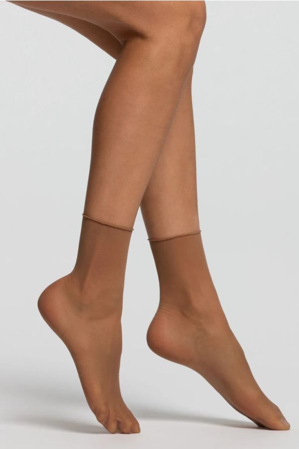 CZ40X2 EVERYDAY 2-PACK WOMAN SHEER MATT ELASTIC SOCKS 40DEN ROLL TOP WITH REINFORCED INVISIBLE TOES