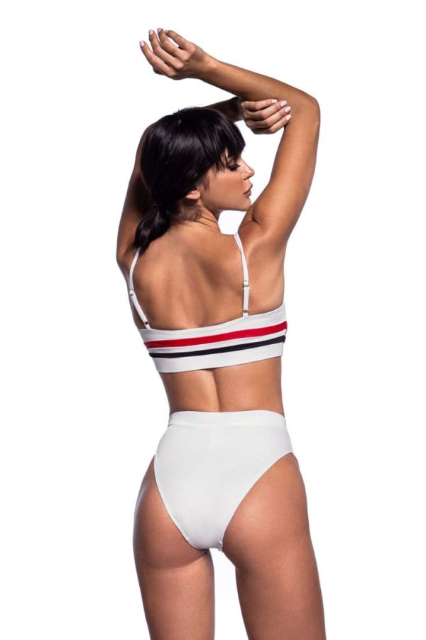 DONZI ΓΥΝΑΙΚΕΙΟ ΜΑΓΙΟ BIKINI TOP ΜΠΟΥΣΤΟ ΜΟΝΟΧΡΩΜΟ ΜΕ ΡΙΓΕΣ ΑΠΟΣΠΩΜΕΝΗ ΕΝΙΣΧΥΣΗ