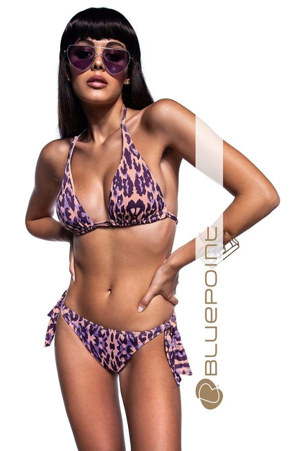 FASHION LOVERS ΓΥΝΑΙΚΕΙΟ ΜΑΓΙΟ BIKINI TOP ΤΡΙΓΩΝΟ CUP C ANIMAL ΤΥΠΩΜΑ ΜΕ ΑΠΟΣΠΩΜΕΝΗ ΕΝΙΣΧΥΣΗ