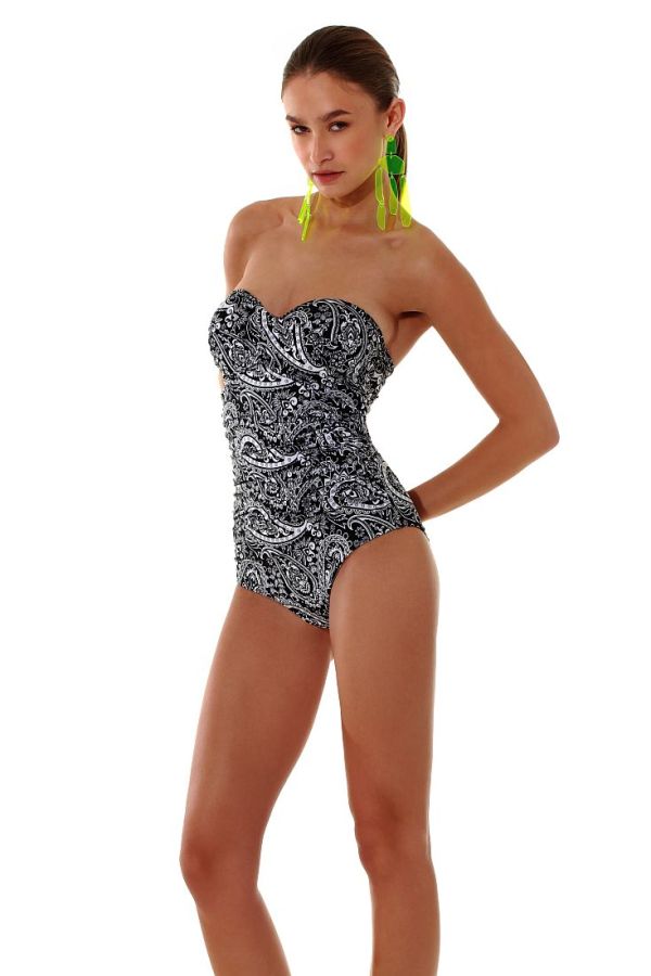 ΓΥΝΑΙΚΕΙΟ ΟΛΟΣΩΜΟ ΜΑΓΙΟ STRAPLESS CUP D ΜΕ ΤΥΠΩΜΑ ΑΣΠΡΟΜΑΥΡΟ ΛΑΧΟΥΡΙ ΜΕ ΜΠΑΝΕΛΑ ΕΝΙΣΧΥΣΗ ΠΛΗΡΗΣ ΠΙΣΩ ΚΑΛΥΨΗ-HIPPIE CHIC