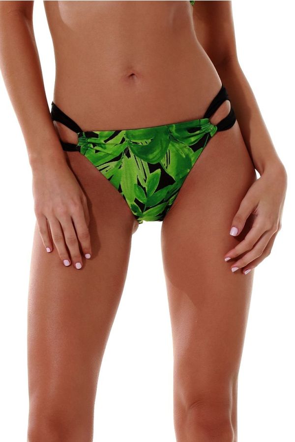 ΓΥΝΑΙΚΕΙΟ ΜΑΓΙΟ BIKINI SLIP ΜΕ ΑΝΟΙΓΜΑ ΣΤΟ ΠΛΑΙ ΜΕΣΑΙΑΣ ΠΙΣΩ ΚΑΛΥΨΗΣ ΚΑΙ TROPICAL ΤΥΠΩΜΑ-GREEN PARTY