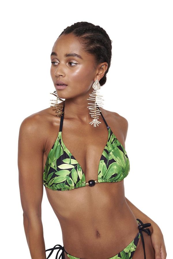 ΓΥΝΑΙΚΕΙΟ ΜΑΓΙΟ BIKINI TOP ΤΡΙΓΩΝΟ CUP B-C ΧΩΡΙΣ ΜΠΑΝΕΛΑ ΜΕ ΚΟΡΔΟΝΙΑ ΑΠΟΣΠΩΜΕΝΗ ΕΝΙΣΧΥΣΗ & TROPICAL ΤΥΠΩΜΑ-GREEN PARTY