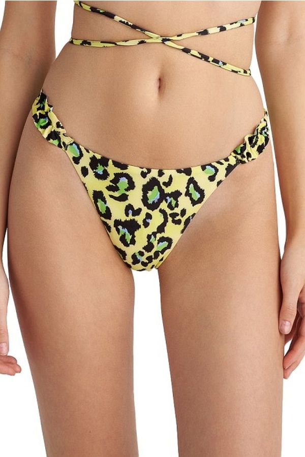 ΓΥΝΑΙΚΕΙΟ ΜΑΓΙΟ BIKINI SLIP ΤΥΠΩΜΑ FLUO ANIMAL ΜΕ ΒΟΛΑΝ ΛΑΣΤΙΧΟ ΣΤΟ ΠΛΑΪ ΜΕΤΡΙΑΣ ΠΙΣΩ ΚΑΛΥΨΗΣ-LIME LEO