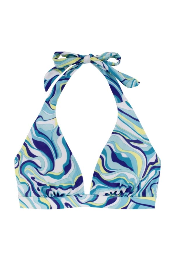 DELMONICO CURVES TRIANGLE ΓΥΝΑΙΚΕΙΟ ΜΑΓΙΟ BIKINI TOP ΤΡΙΓΩΝΟ ΕΜΠΡΙΜΕ FULL CUP ΜΕ ΑΠΟΣΠΩΜΕΝΗ ΕΝΙΣΧΥΣΗ ΚΑΙ ΚΟΥΜΠΩΜΑ ΠΙΣΩ ΧΩΡΙΣ ΜΠΑΝΕΛΑ