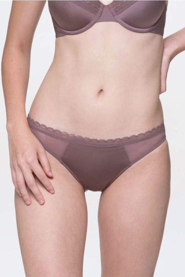 JANA-2PP 2-PACK ΓΥΝΑΙΚΕΙΟ ΣΛΙΠ BIKINI ΜΟΝΟΧΡΩΜΟ ECO LINE ΜΕ ΔΙΑΦΑΝΕΙΑ ΣΤΟ ΠΛΑΙ ΚΑΙ ΤΕΛΕΙΩΜΑ ΔΑΝΤΕΛΑΣ
