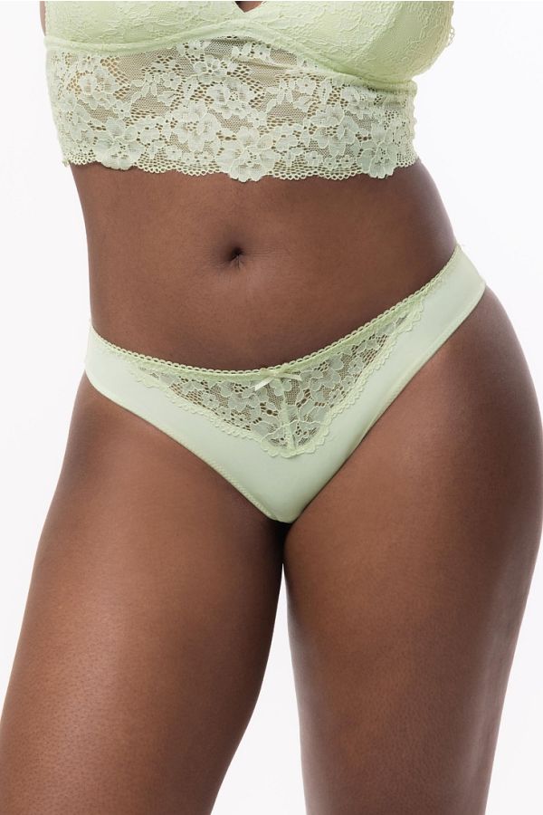 MILO-3PP BRAZILIAN 3-PACK ΓΥΝΑΙΚΕΙΟ ΣΛΙΠ BRAZIL ΑΠΌ ΜΑΛΑΚΗ ΜΙΚΡΟΪΝΑ ΜΕ FLORAL ΔΑΝΤΕΛΑ