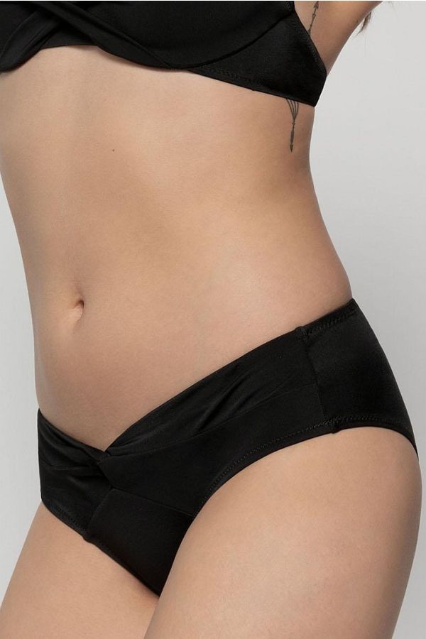 FIJI HIPSTER CLASSIC ΓΥΝΑΙΚΕΙΟ ΜΑΓΙΟ BIKINI SLIP HIPSTER ΜΟΝΟΧΡΩΜΟ ΜΕ ΣΟΥΡΑ ΣΤΟ ΚΕΝΤΡΟ ΤΗΣ ΜΕΣΗΣ