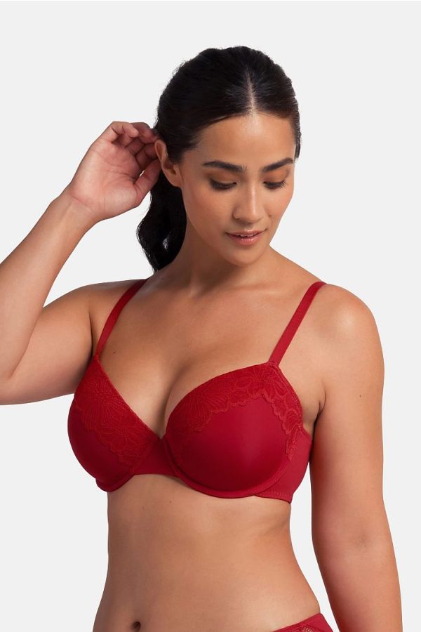 2-PACK ΓΥΝΑΙΚΕΙΟ DEMI ΣΟΥΤΙΕΝ 3/4 CUP ΜΕ ΕΛΑΦΡΙΑ ΕΝΙΣΧΥΣΗ ΚΑΙ FLORAL ΔΑΝΤΕΛΑ - FLORIE-2PP
