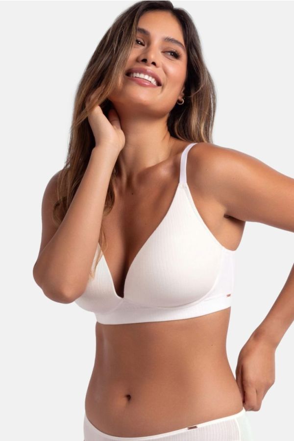 ΓΥΝΑΙΚΕΙΟ ΣΟΥΤΙΕΝ RIBBED ΤΡΙΓΩΝΟ FULL CUP ΧΩΡΙΣ ΜΠΑΝΕΛΑ-ORIGINS SOFT BRA