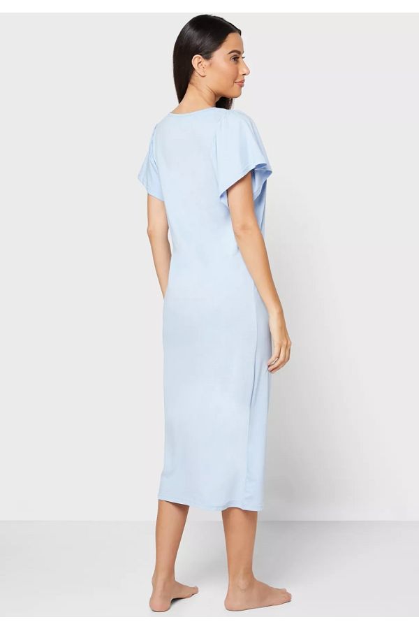 HARMONY - WOMEN CLASSIC NICHTHDRESS WITH SHORT SLEEVES & LACE