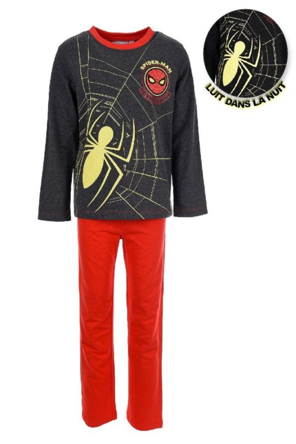 SPIDERMAN ΑΓΟΡΙΣΤΙΚΗ ΒΑΜΒΑΚΕΡΗ ΠΙΤΖΑΜΑ ΠΟΥ ΦΩΣΦΟΡΙΖΕΙ ΣΤΟ ΣΚΟΤΑΔΙ ΜΕ ΑΝΟΙΧΤΟ ΜΠΑΤΖΑΚΙ