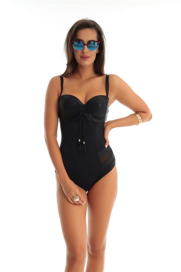 ΓΥΝΑΙΚΕΙΟ ΟΛΟΣΩΜΟ STRAPLESS ΜΑΓΙΟ CUP D-E ΜΕ ΛΕΠΤΟΜΕΡΕΙΕΣ ΔΙΑΦΑΝΕΙΑΣ & ΔΕΡΜΑΤΟΣ ΜΠΑΝΕΛΑ ΕΝΙΣΧΥΣΗ & ΑΠΟΣΠΩΜΕΝΗ ΤΙΡΑΝΤΑ