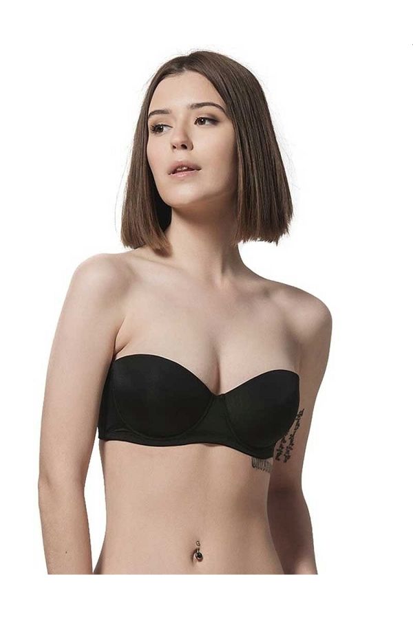 SECRET MOLDED STRAPLESS ΓΥΝΑΙΚΕΙΟ ΣΟΥΤΙΕΝ CUP D ME ΕΛΑΦΡΙΑ ΕΝΙΣΧΥΣΗ ΚΑΙ ΜΠΑΝΕΛΑ ΑΠΟ ΜΙΚΡΟΪΝΑ ΑΟΡΑΤΟ
