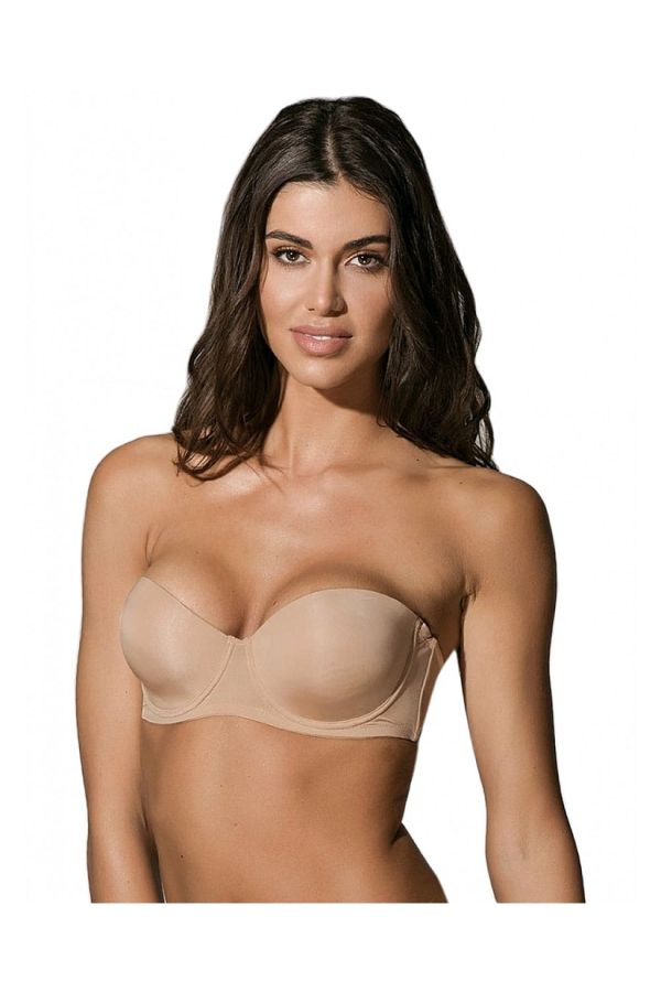 SECRET MOLDED STRAPLESS ΓΥΝΑΙΚΕΙΟ ΣΟΥΤΙΕΝ CUP D ME ΕΛΑΦΡΙΑ ΕΝΙΣΧΥΣΗ ΚΑΙ ΜΠΑΝΕΛΑ ΑΠΟ ΜΙΚΡΟΪΝΑ ΑΟΡΑΤΟ