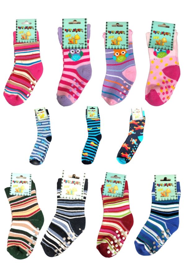SOCKS 4 FUN - ΚΑΛΤΣΑ BEBE ΒΑΜΒΑΚΕΡΗ ΜΕ ABS ΚΑΙ ΔΙΑΦΟΡΑ ΣΧΕΔΙΑ (1 ΖΕΥΓΟΣ)