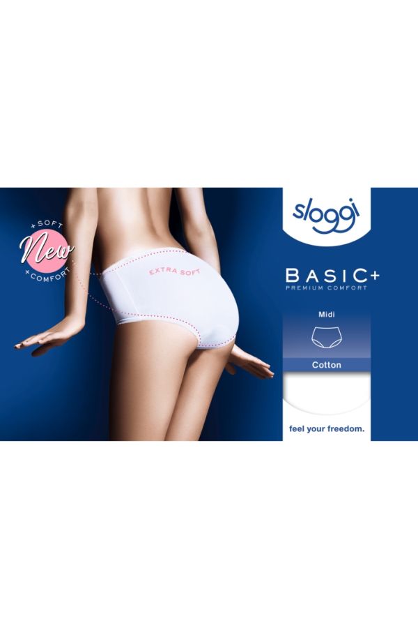 ΓΥΝΑΙΚΕΙΟ ΒΑΜΒΑΚΕΡΟ ΣΛΙΠ BIKINI ΨΗΛΟΜΕΣΟ ΠΛΗΡΟΥΣ ΠΙΣΩ ΚΑΛΥΨΗΣ-SLOGGI BASIC+ MIDI