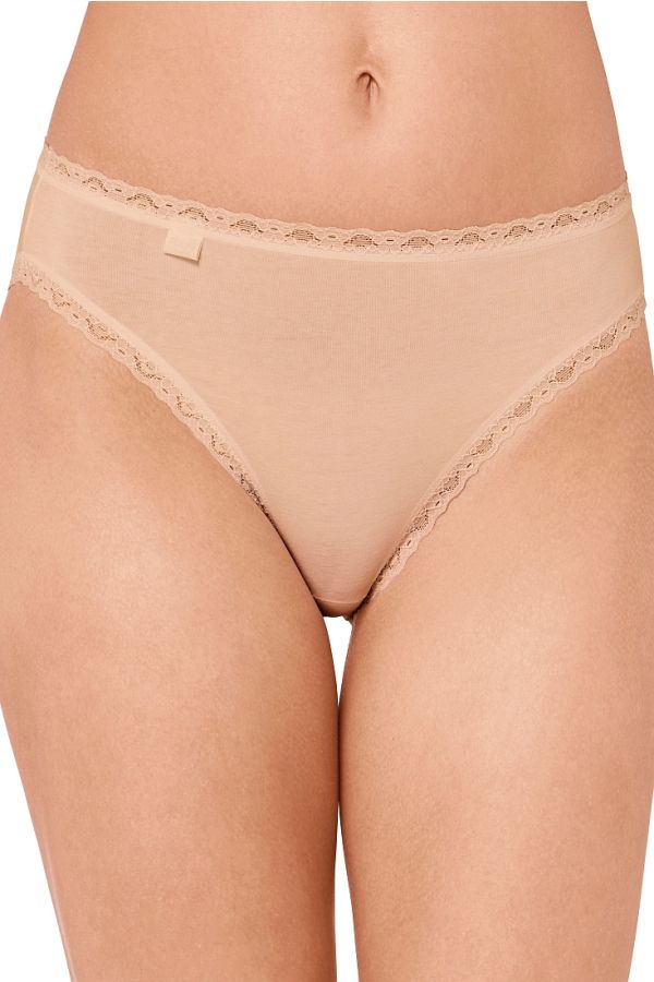 3-PACK ΓΥΝΑΙΚΕΙΟ ΒΑΜΒΑΚΕΡΟ ΣΛΙΠ BIKINI ΨΗΛΟΜΕΣΟ ΜΕ ΔΑΝΤΕΛΑ ΚΑΝΟΝΙΚΗΣ ΠΙΣΩ ΚΑΛΥΨΗΣ-SLOGGI 24/7 COTTON LACE TAI