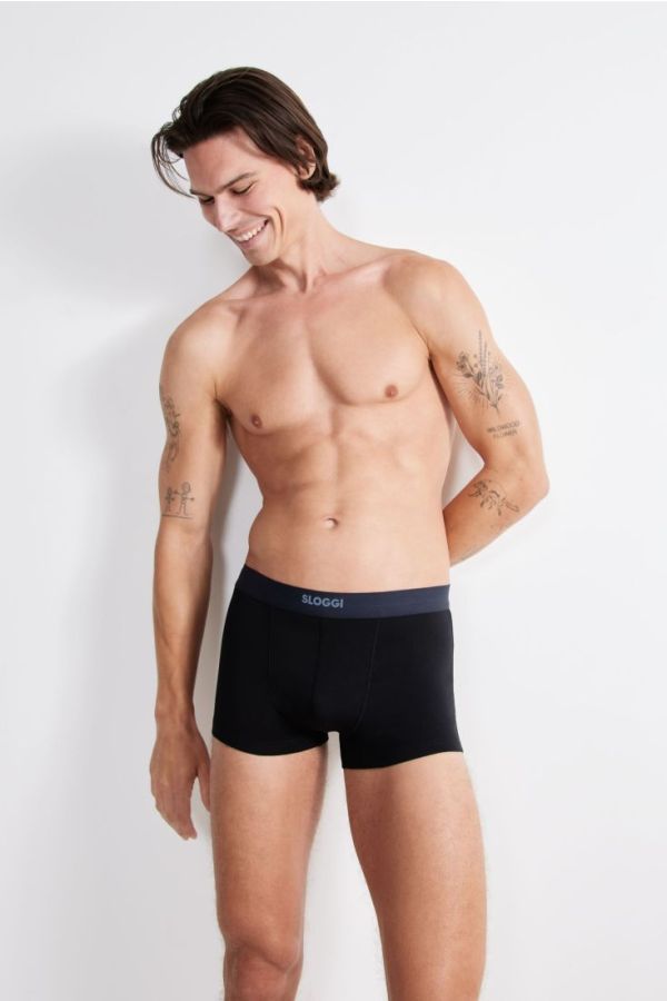 2-PACK ΑΝΔΡΙΚΟ HIPSTER BOXER ΑΠΟ ΟΡΓΑΝΙΚΟ ΒΑΜΒΑΚΙ & ΕΞΥΠΝΗ ΘΕΡΜΟΡΥΘΜΙΣΗ HEIQ-SLOGGI MEN EVER EASE HIPSTER