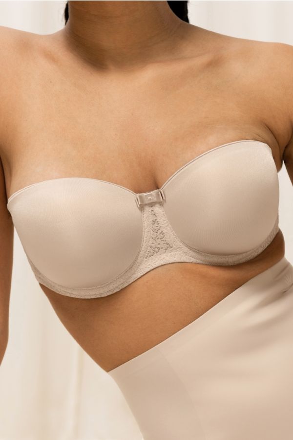 ΓΥΝΑΙΚΕΙΟ ΣΟΥΤΙΕΝ STRAPLESS T-SHIRT ΑΟΡΑΤΟ ΜΕ ΜΠΑΝΕΛΑ ΓΙΑ ΒΑΡΥ ΣΤΗΘΟΣ-TRIUMPH BEAUTY-FULL ESSENTIAL WDP
